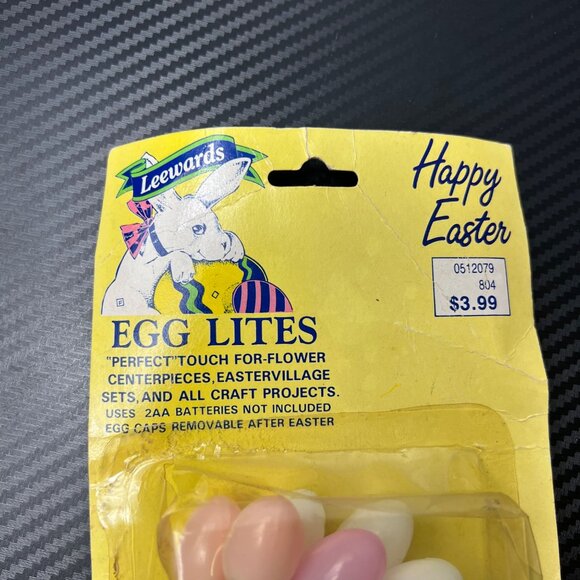 Vintage NOS Leewards Egg Lites Pastel Easter String Lights Battery Operated NEW - Picture 2 of 5